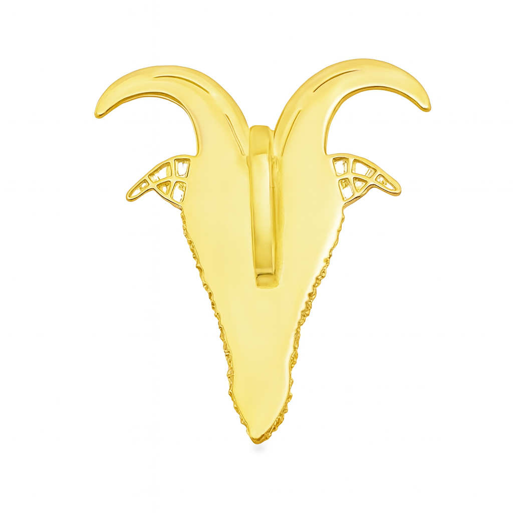 10K Yellow Gold Diamond and Ruby Goat Head Pendant 6.00 ctw