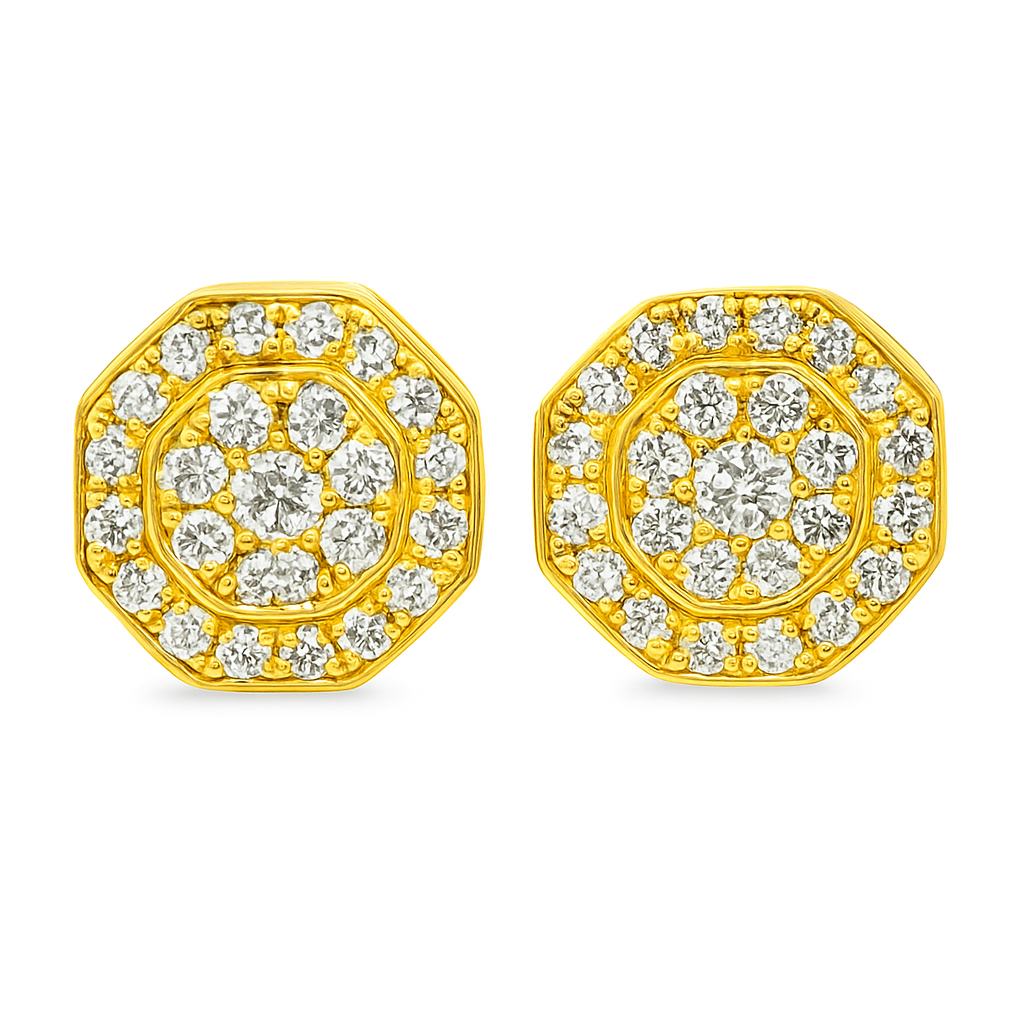 10K Yellow Gold Diamond Stud Earrings | 0.19 CTW | Jewelry Palace