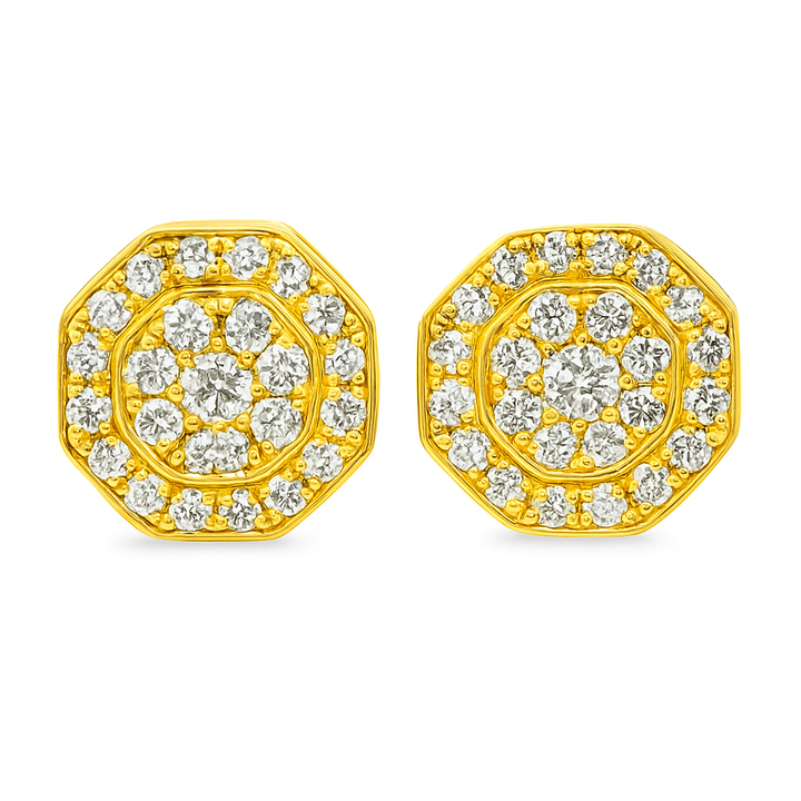 10K Yellow Gold Diamond Stud Earrings | 0.19 CTW | Jewelry Palace