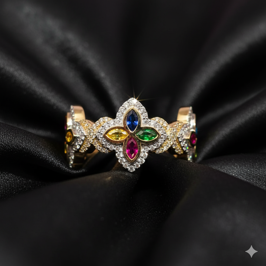 Diamond Sapphire Ring 0.63 ctw 10K Yellow Gold