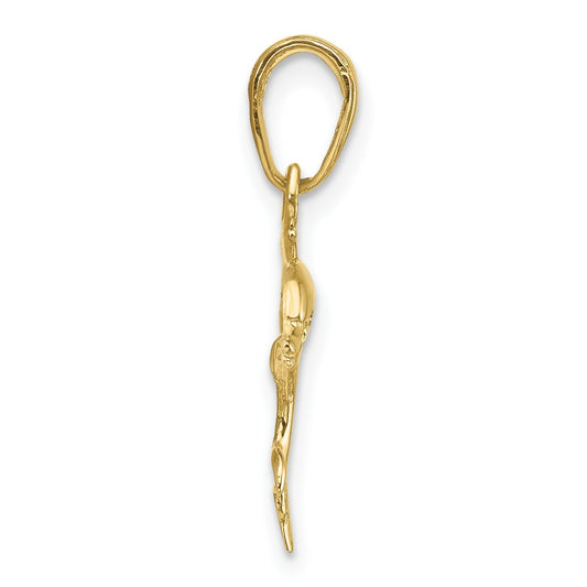 10k Yellow Gold Dolphin Pendant