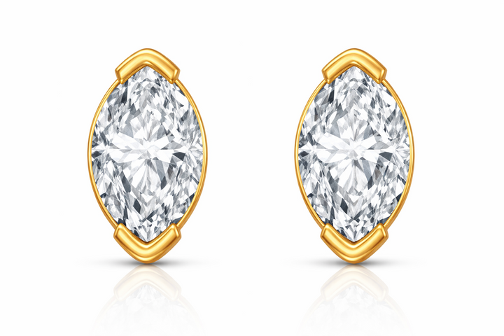 1.00 CTW Diamond Stud Earrings in 14K Gold | Aura Collection by Jewelry Palace