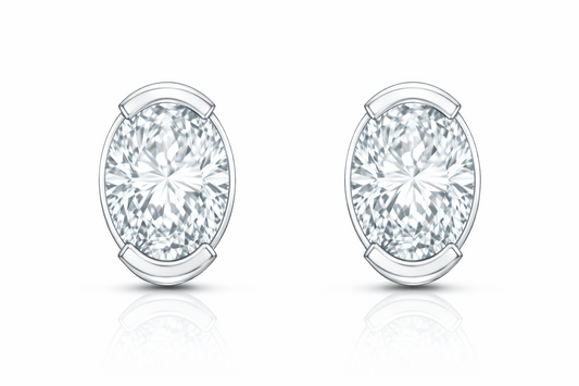 1.00 CTW Diamond Stud Earrings in 14K Gold | Aura Collection by Jewelry Palace
