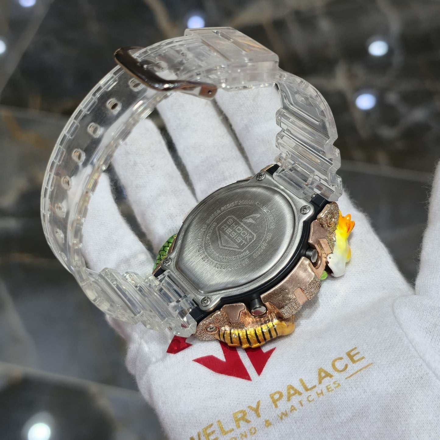 Casio G-Shock Dragon (Clear) 6900 Iced Out Diamond Watch 5 CTW