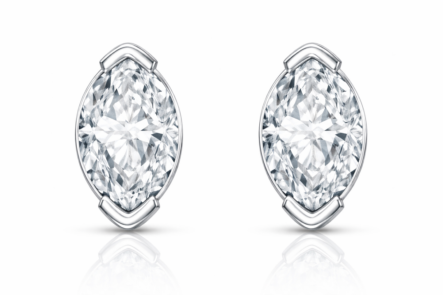 1.00 CTW Diamond Stud Earrings in 14K Gold | Aura Collection by Jewelry Palace