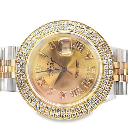 36mm Datejust with 2 Row Diamond Bezel Rolex