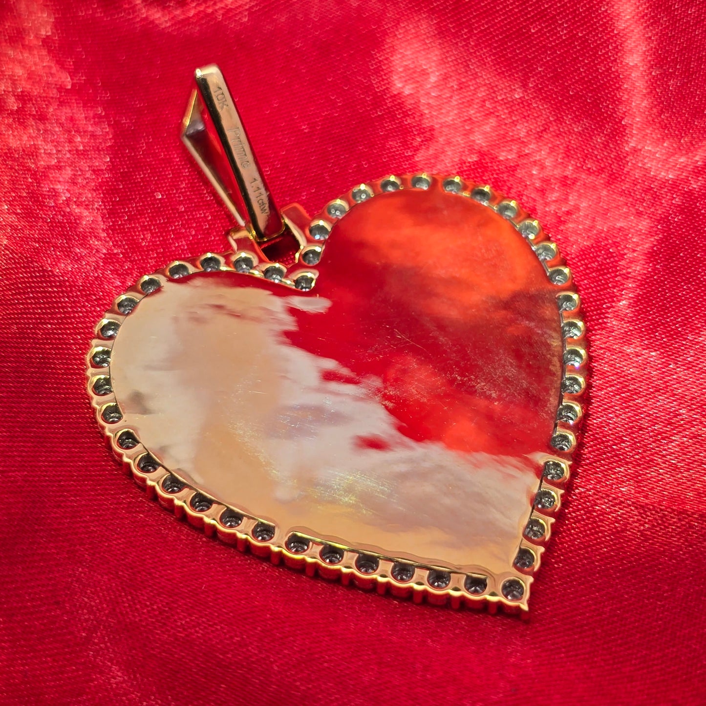 10k Yellow Gold Heart Shaped Diamond 1.1 ctw