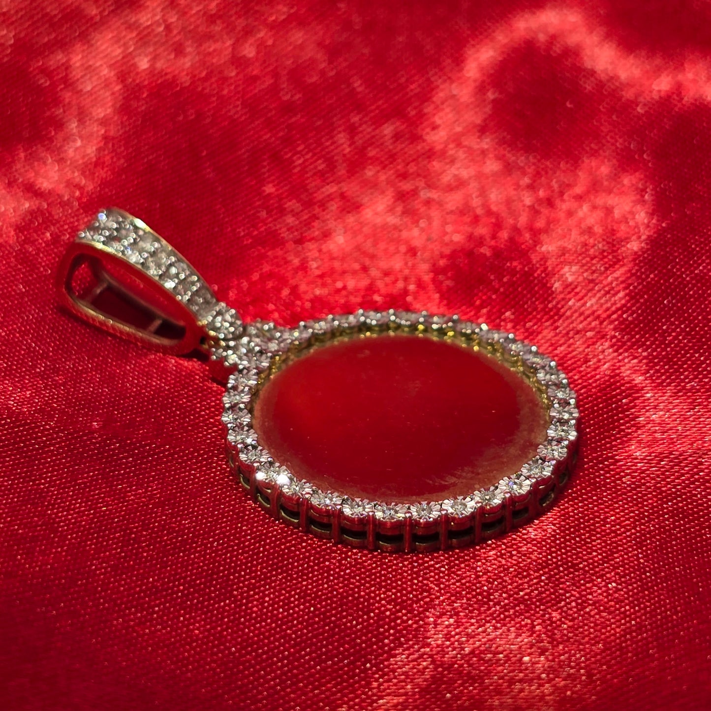 10k Yellow Gold Diamond Memory Pendant 0.75 ctw