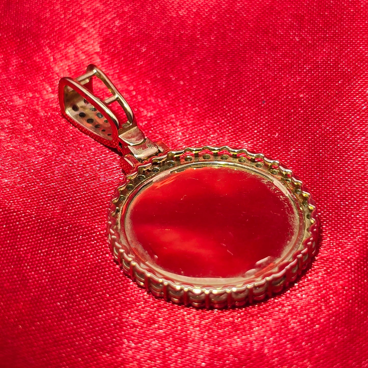10k Yellow Gold Diamond Memory Pendant 0.75 ctw
