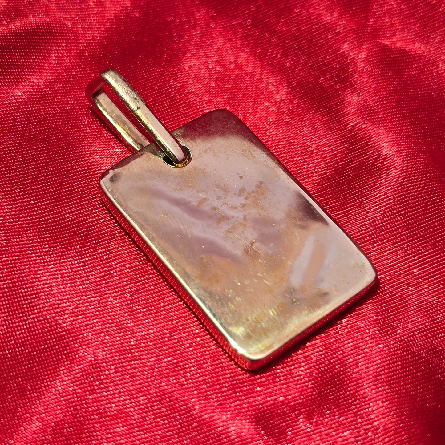 Baguette Tag Diamond Pendant 7 ct. 10K Yellow Gold
