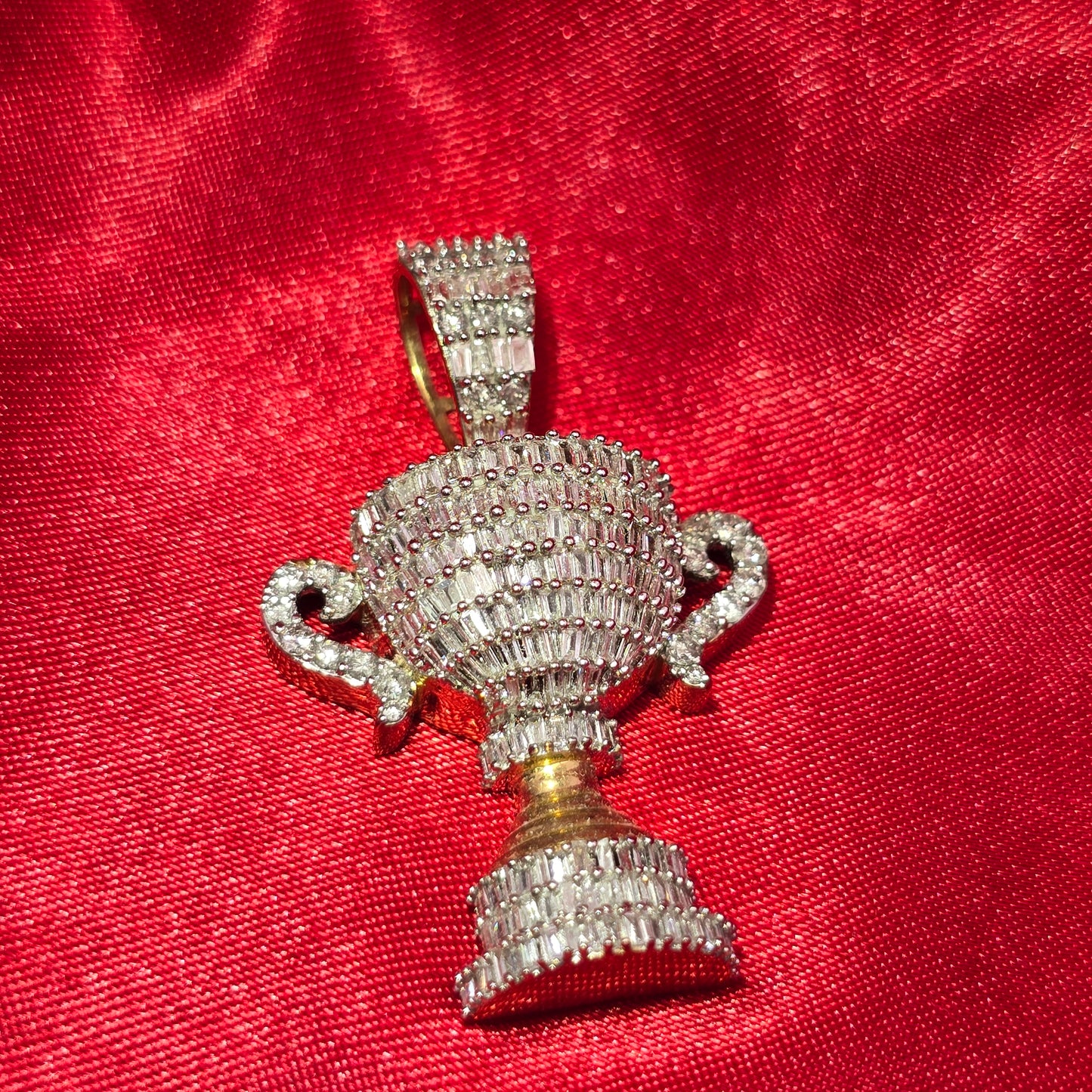 10k Yellow Gold Diamond Champion Cup Pendant 1.62 ctw