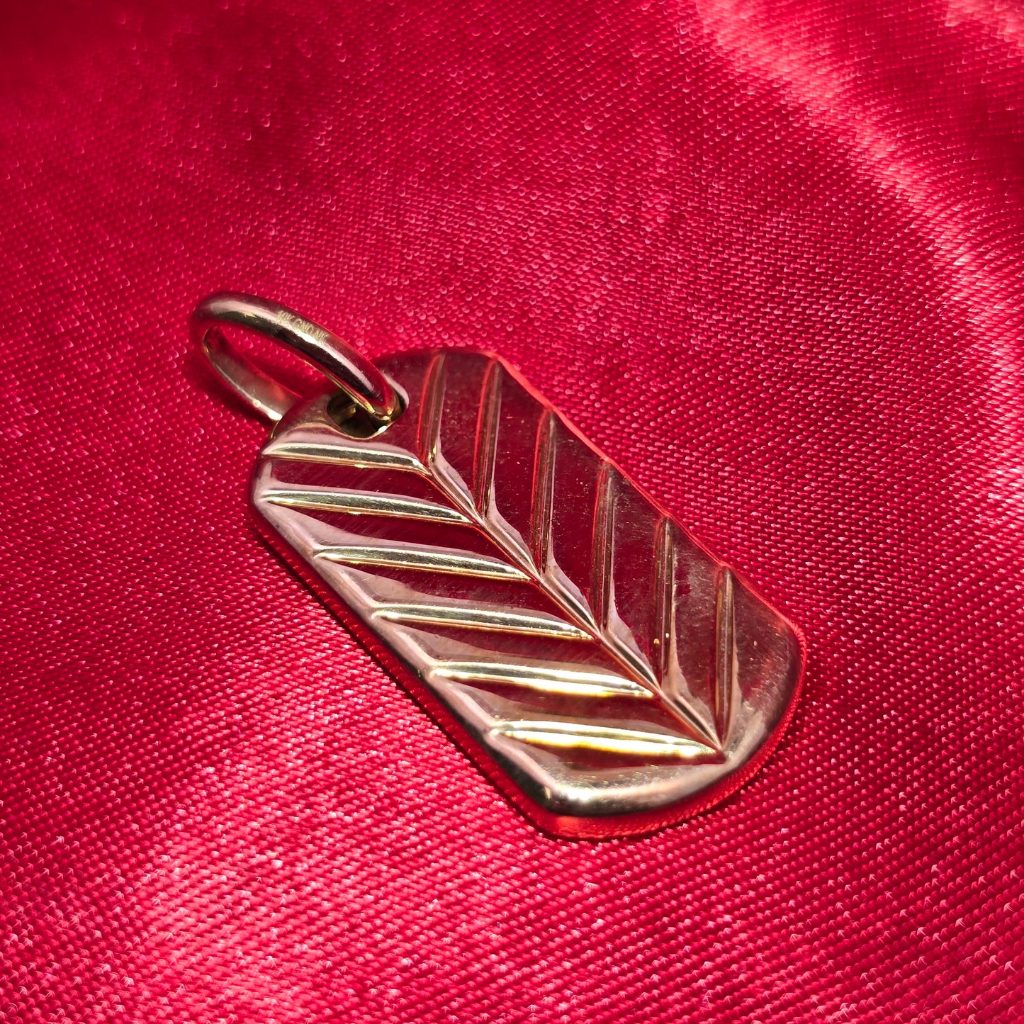 Dog Tag Pendant 2.00 ctw Diamond 10K Yellow Gold
