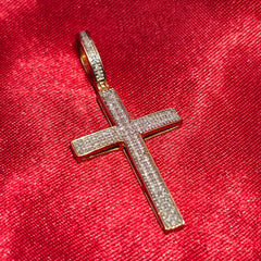 Cross Pendant 0.30 ctw Diamond 10K Yellow Gold