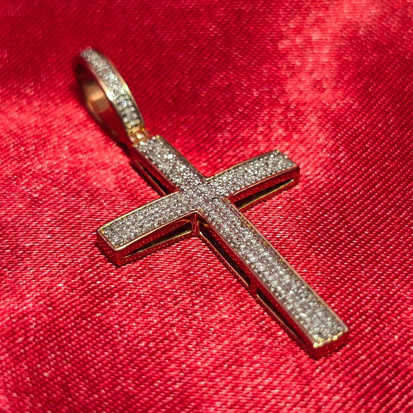 Cross Pendant 0.30 ctw Diamond 10K Yellow Gold
