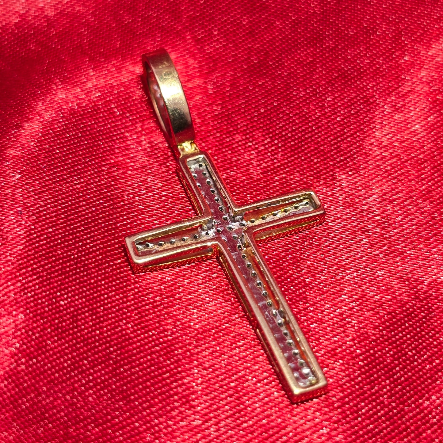 Cross Pendant 0.30 ctw Diamond 10K Yellow Gold