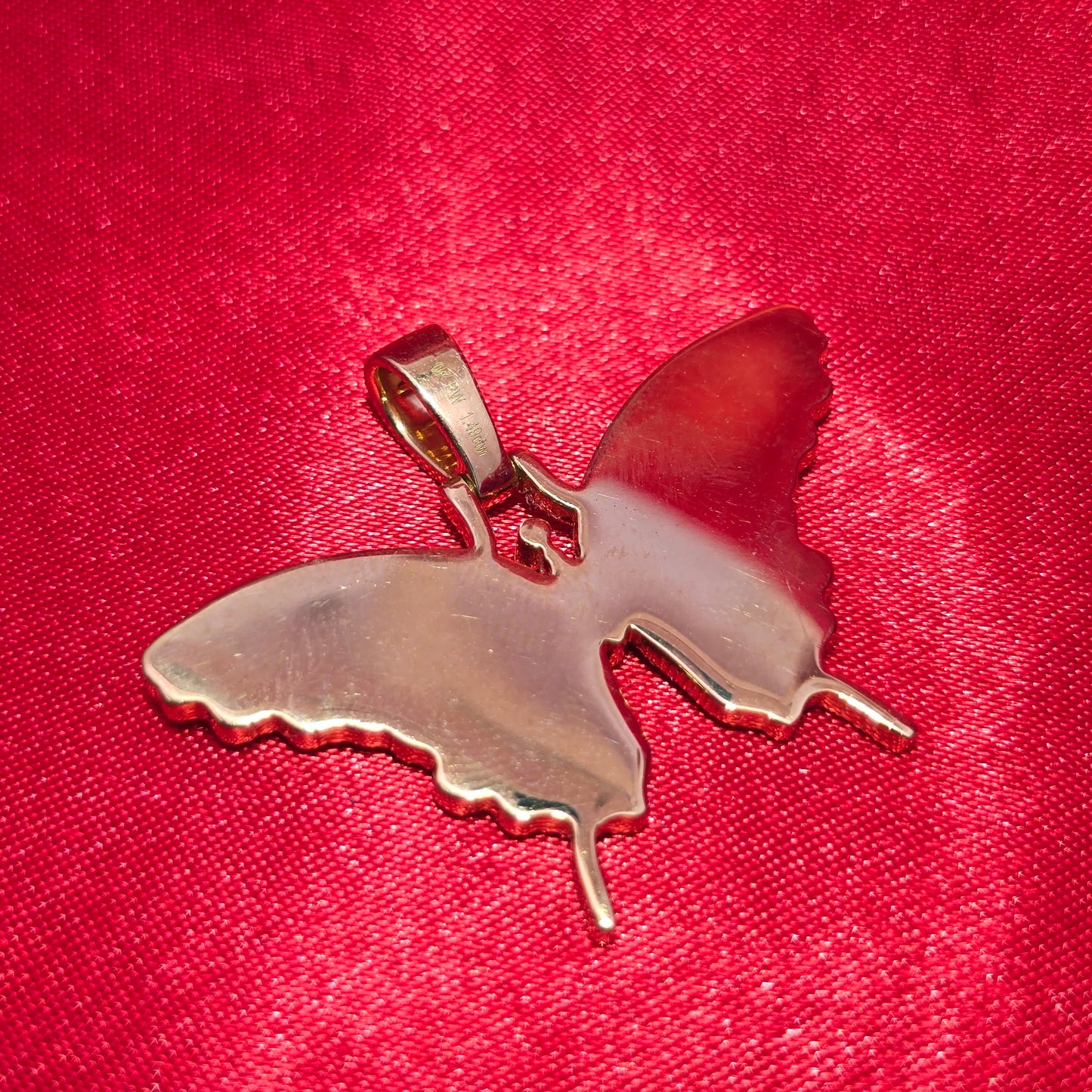 Butterfly Pendant 1.46 ctw Diamond 10K Yellow Gold