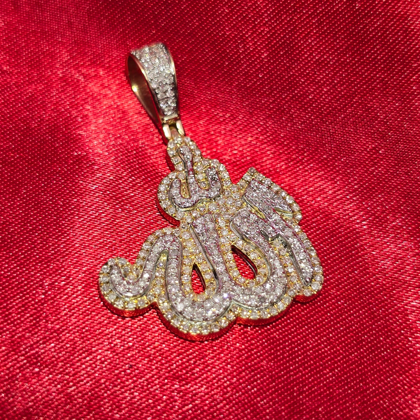 Allah Pendant 0.75 ctw Diamond 10K Yellow Gold
