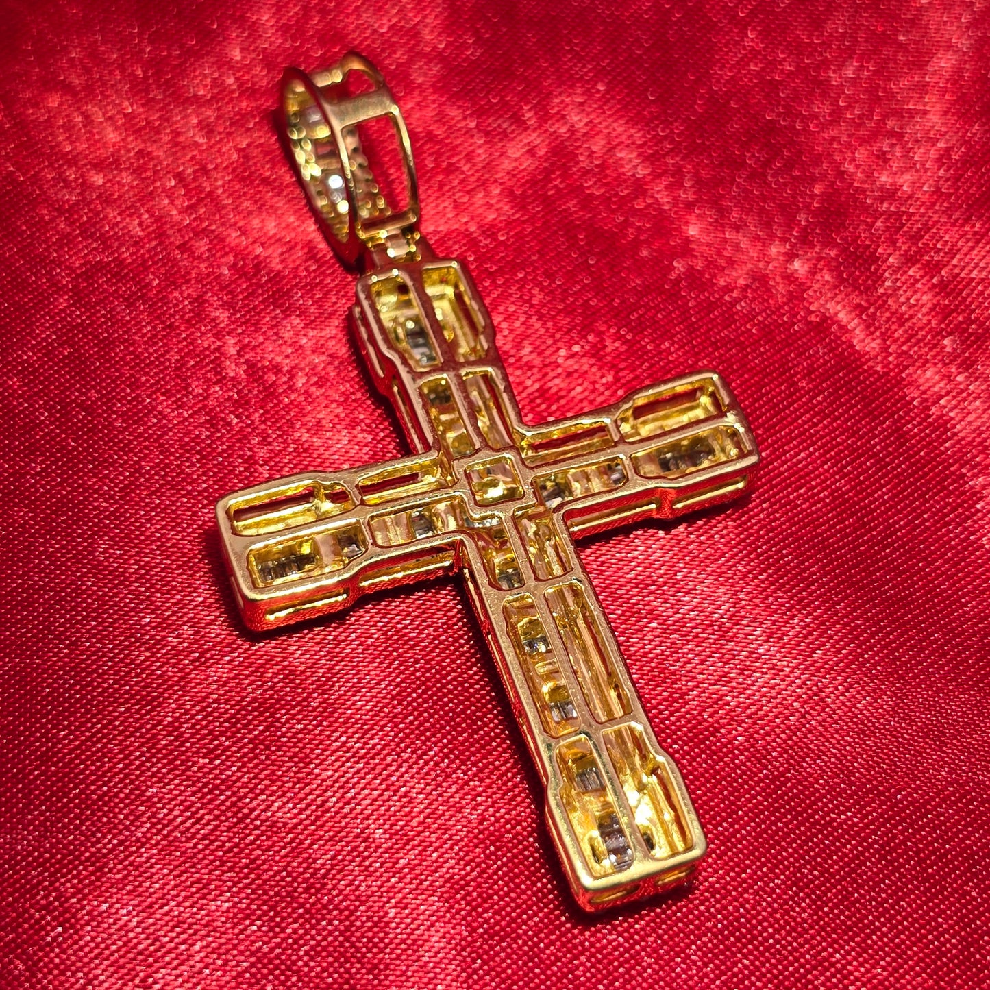 Cross Pendant 11.41 ctw Diamond 10K Yellow Gold