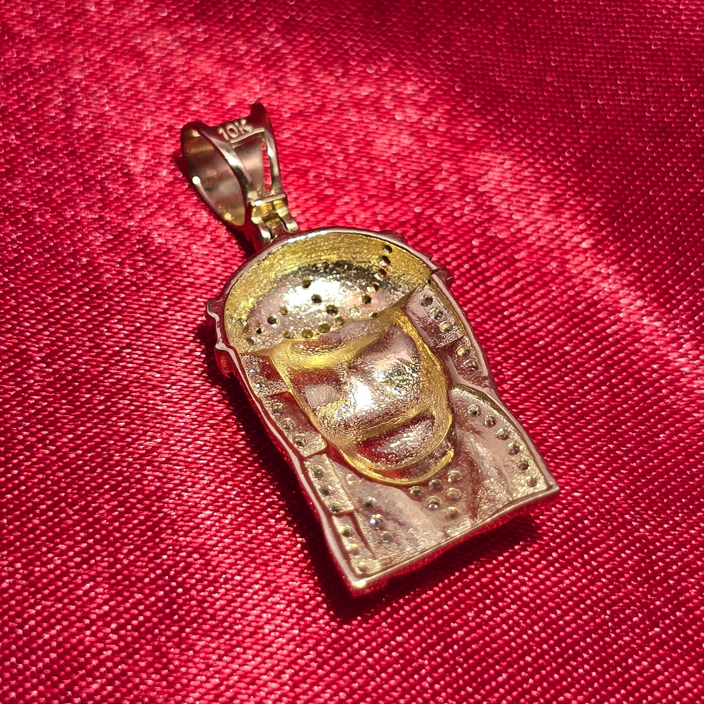 Jesus Head Pendant 0.25 ctw Diamond 10K Yellow Gold