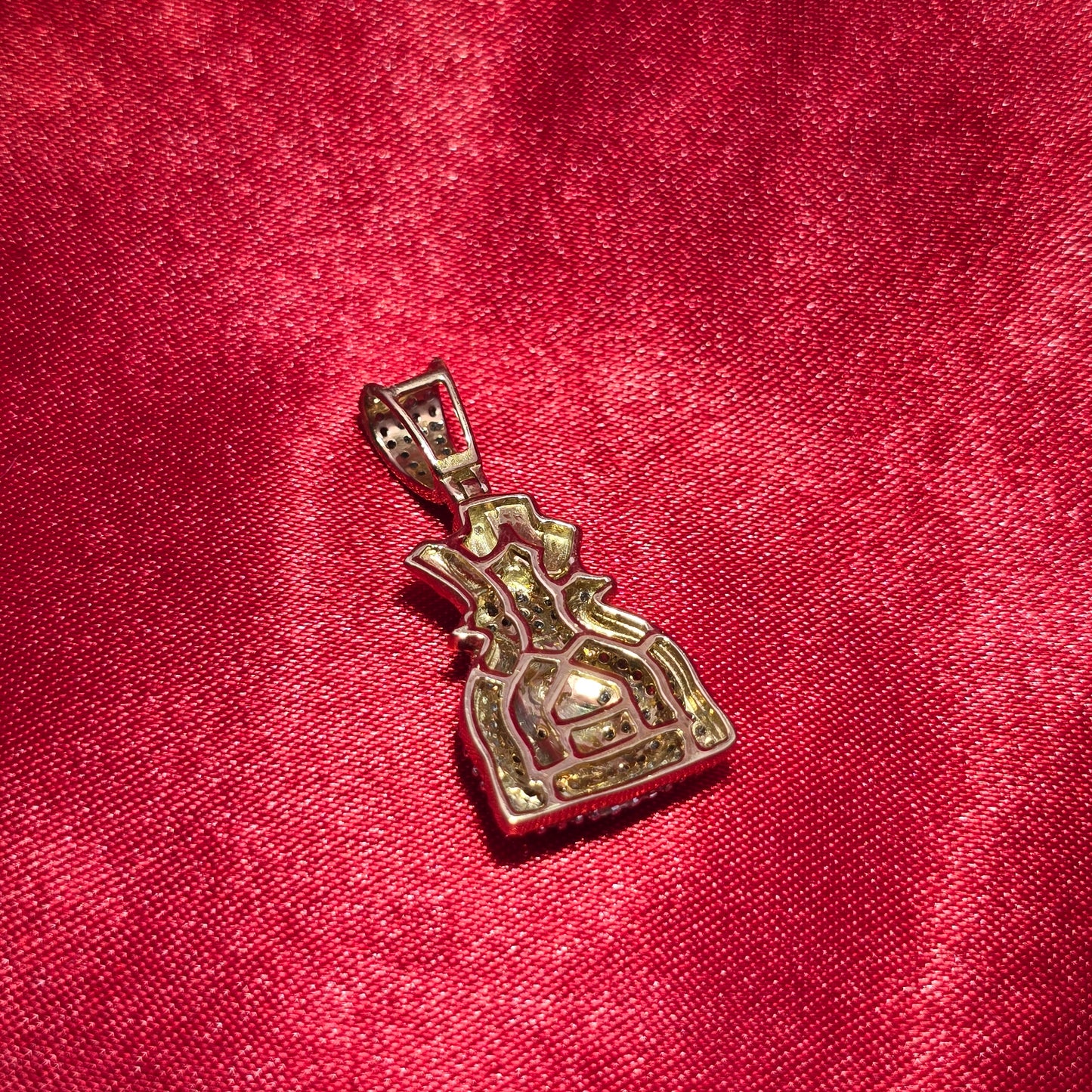 Money Bag Pendant 0.625 Ct. Diamond 10K Yellow Gold