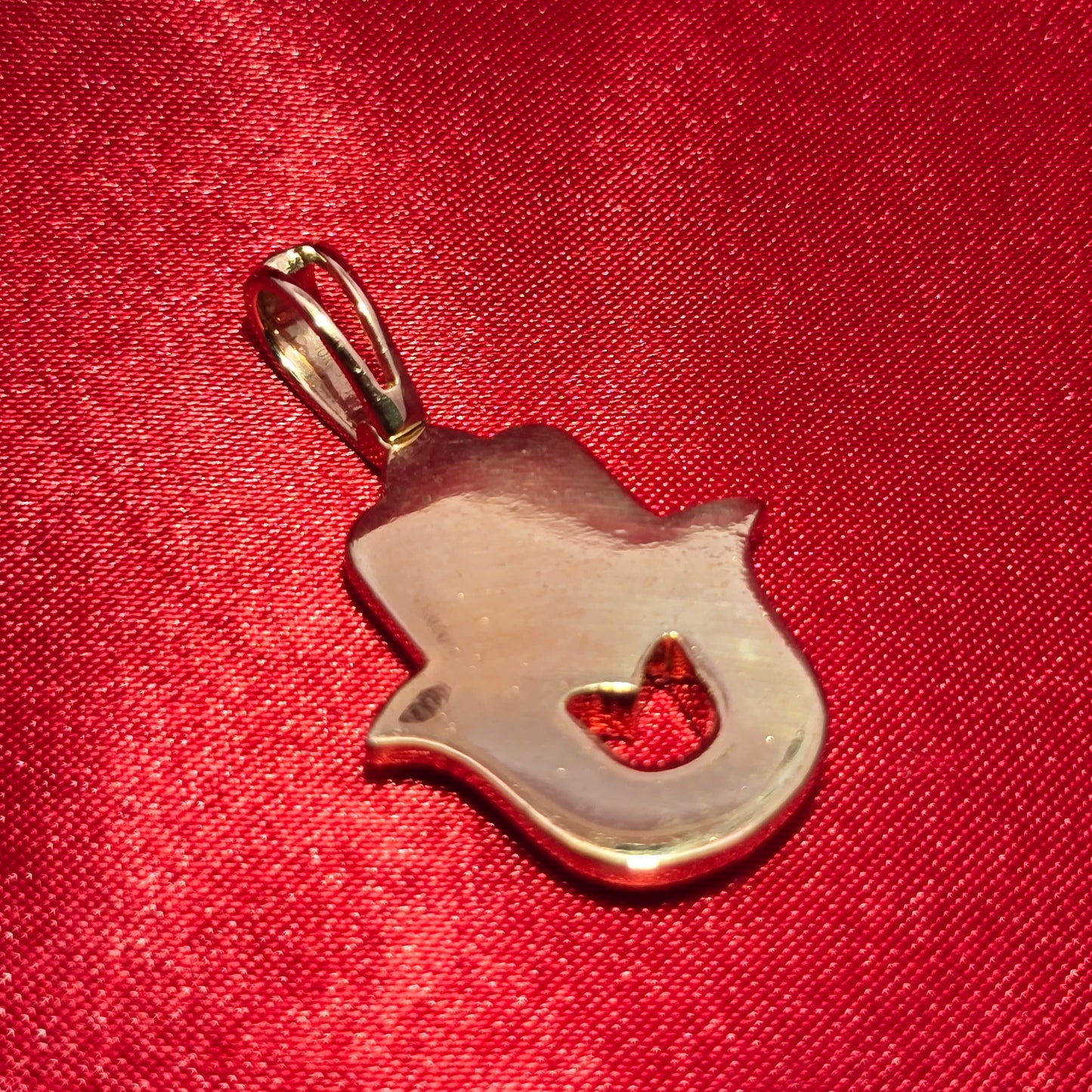 Hand of Fatima Hamsa Amulet Pendant 7.14 ctw Diamond 10K Yellow Gold
