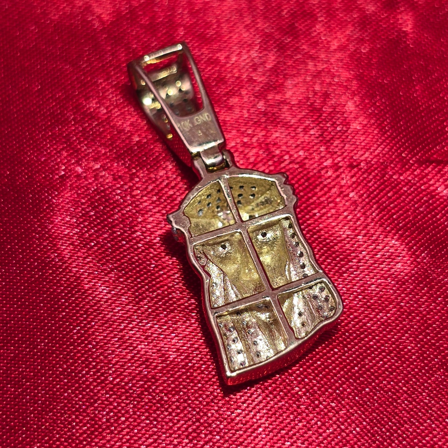 Jesus Face Pendant 0.5 Ct. Diamond 10K Yellow Gold