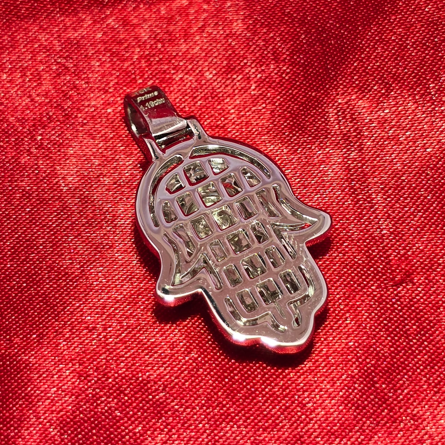Hamsa Pendant 1.20 ctw Diamond 10K White Gold
