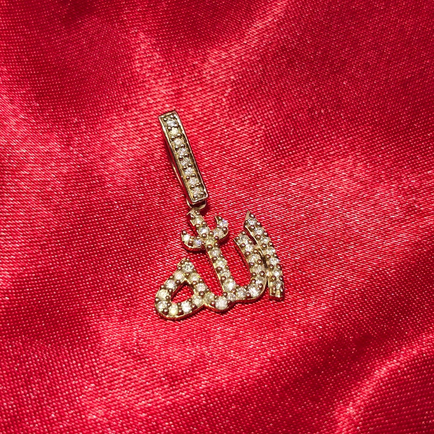 Allah Pendant 0.5 Ct. Diamond 10K Gold