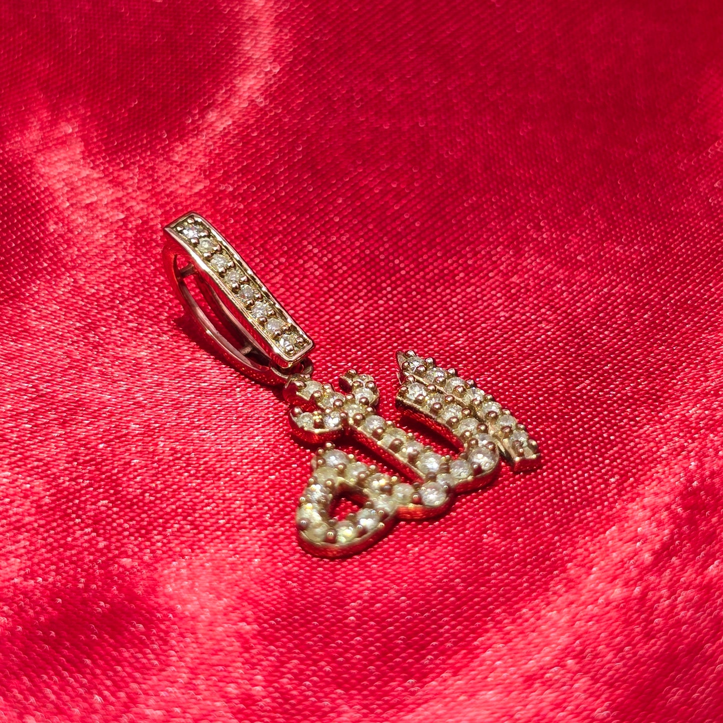 Allah Pendant 0.5 Ct. Diamond 10K Gold