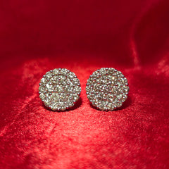 Circle Earrings 1.88 ctw Diamond 14K Yellow Gold