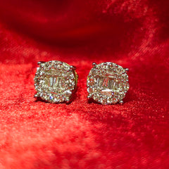 Round Earrings 0.63 ctw Diamond 10K Yellow Gold
