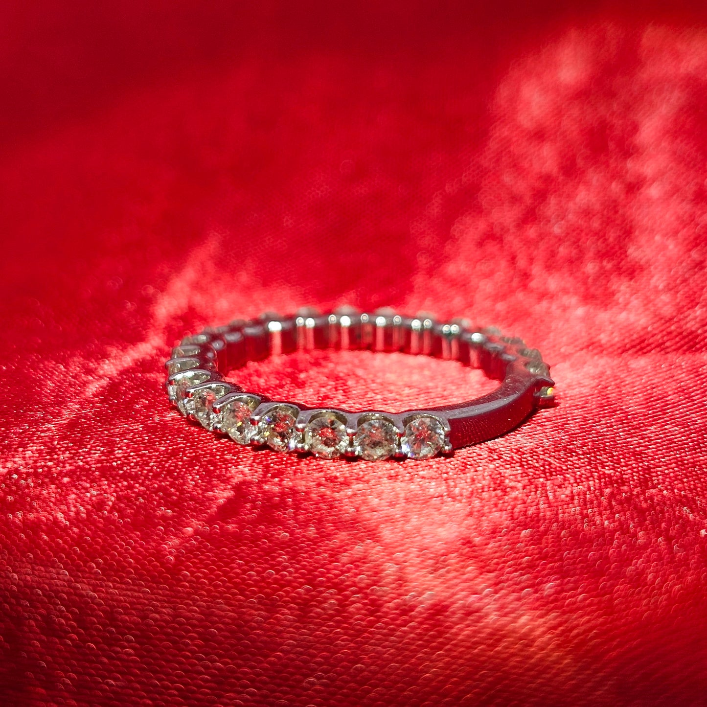 Engagement Ring with Band 4.0 ctw Diamond 14K White Gold