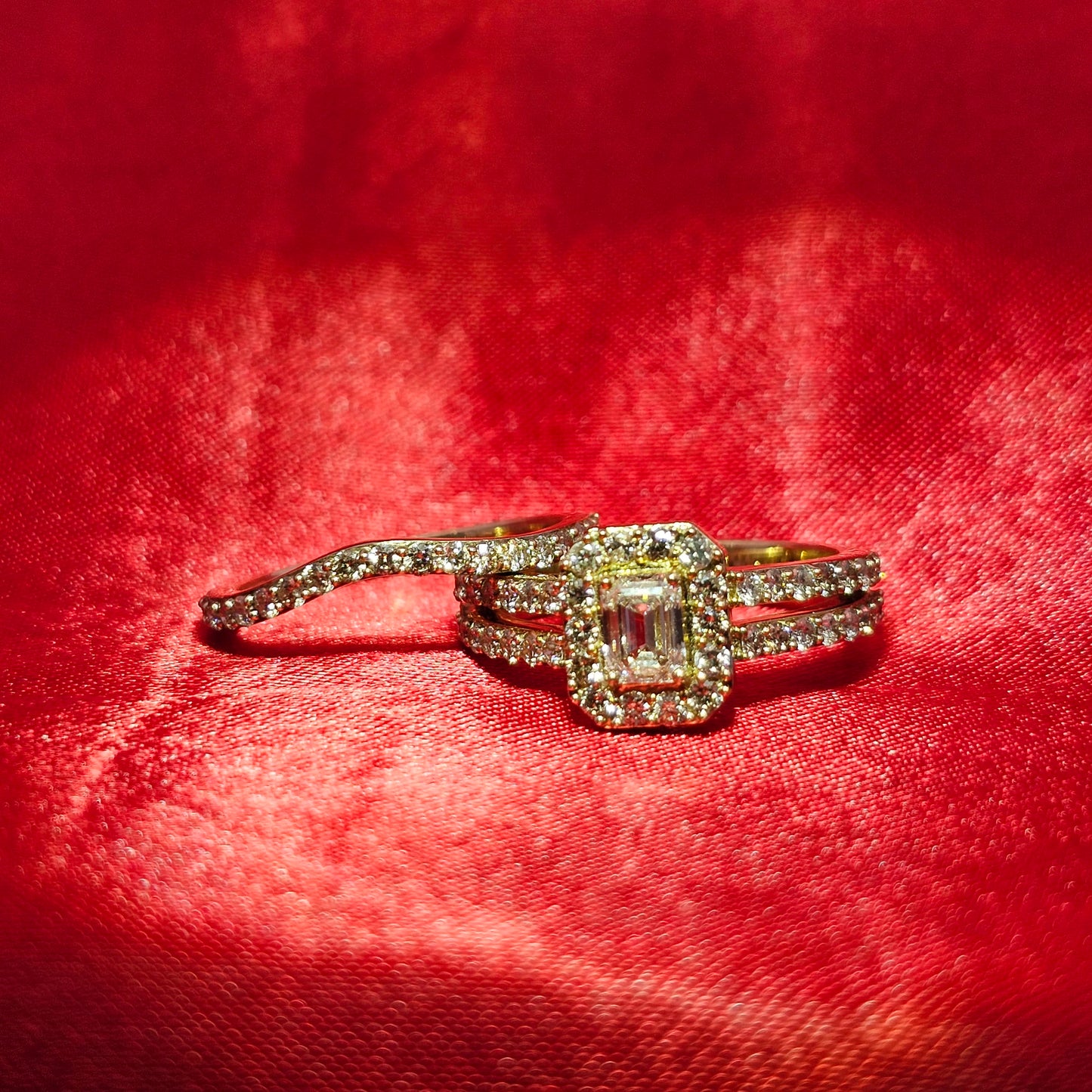 Ring with Band 1.75 ctw Diamond 10K Yellow Gold