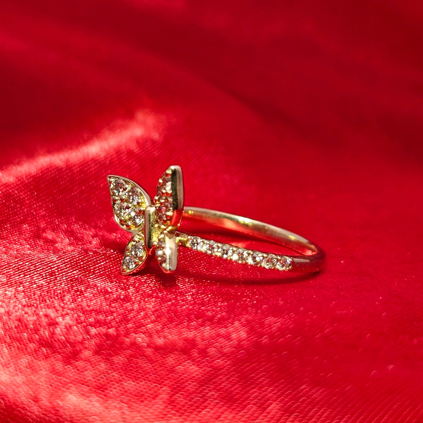Butterfly Ring 0.40 ctw Diamond 10K Yellow Gold