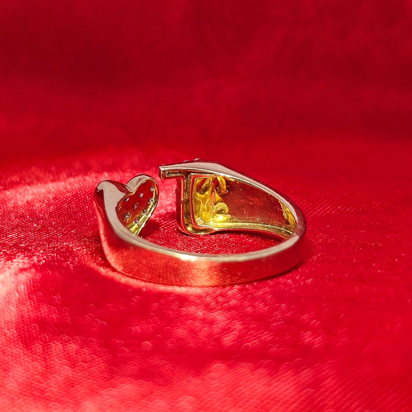 "J" Initial Ring 0.30 ctw Diamond 14K Yellow Gold
