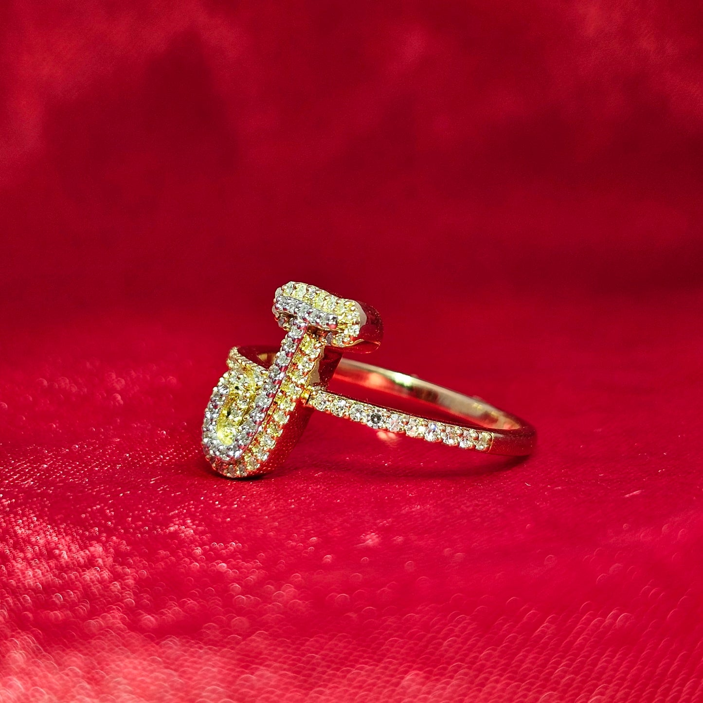 "J" Initial Ring 0.27 ctw Diamond 14K Yellow Gold
