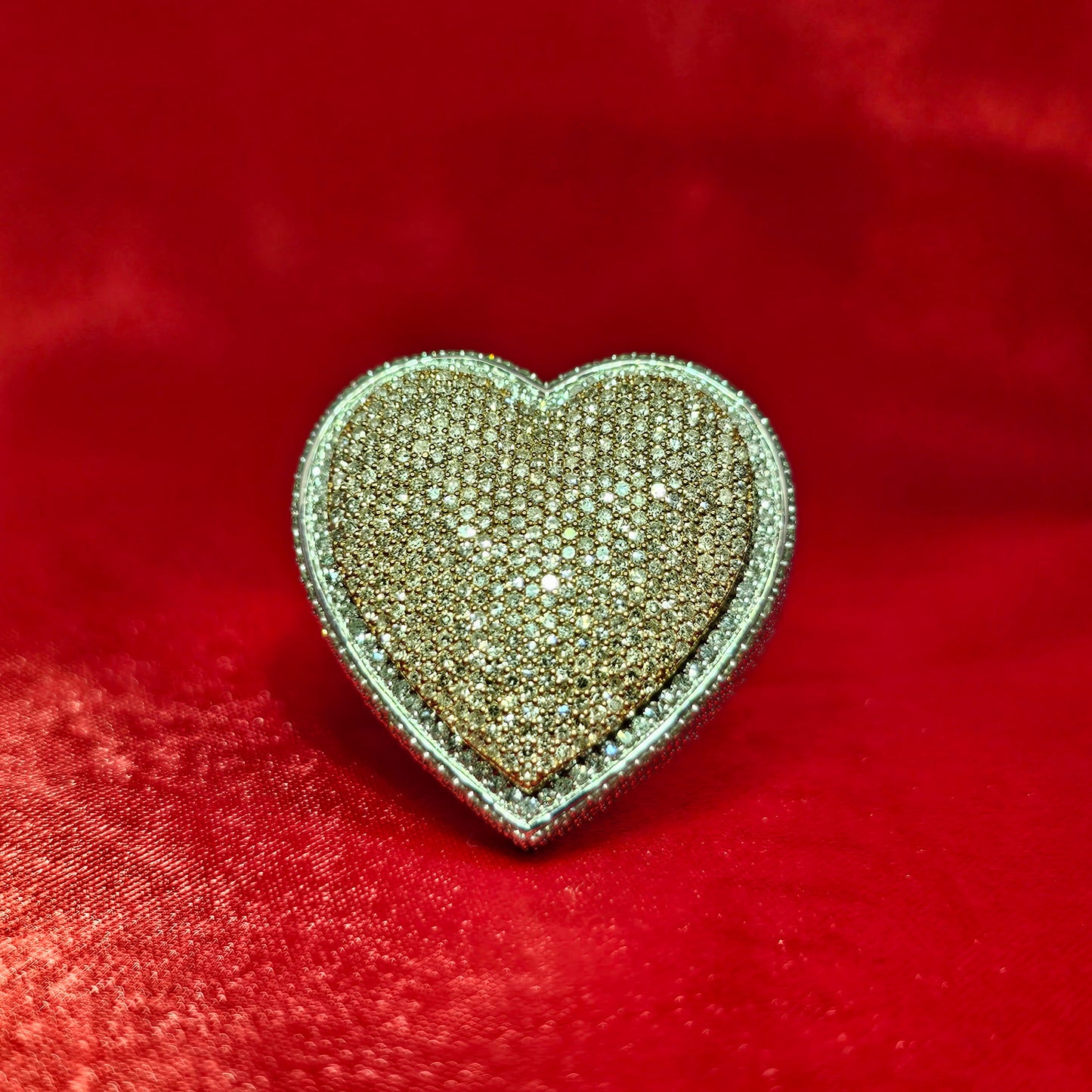 Heart Ring 4.72 ctw Diamond 10K White Gold