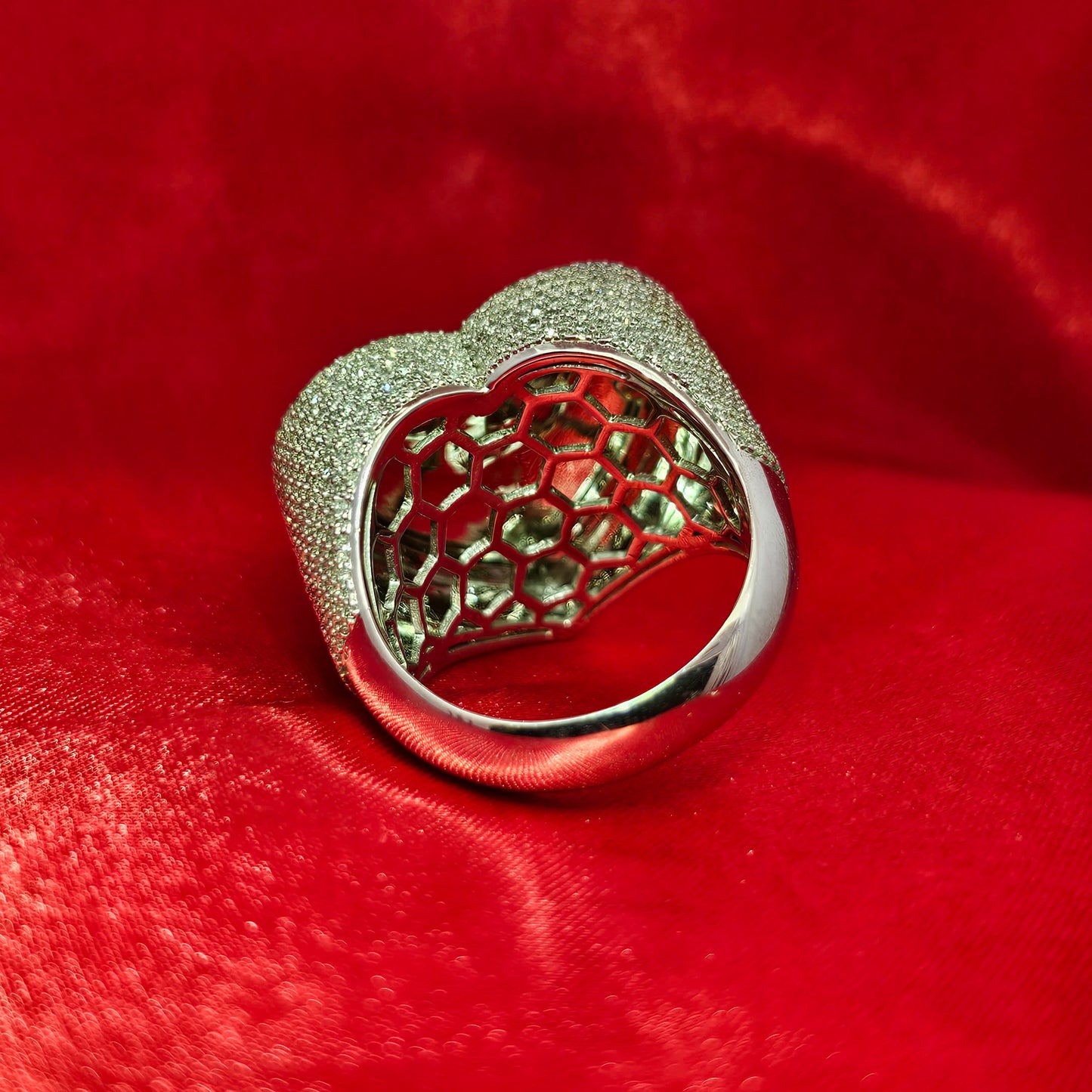 Heart Ring 4.72 ctw Diamond 10K White Gold