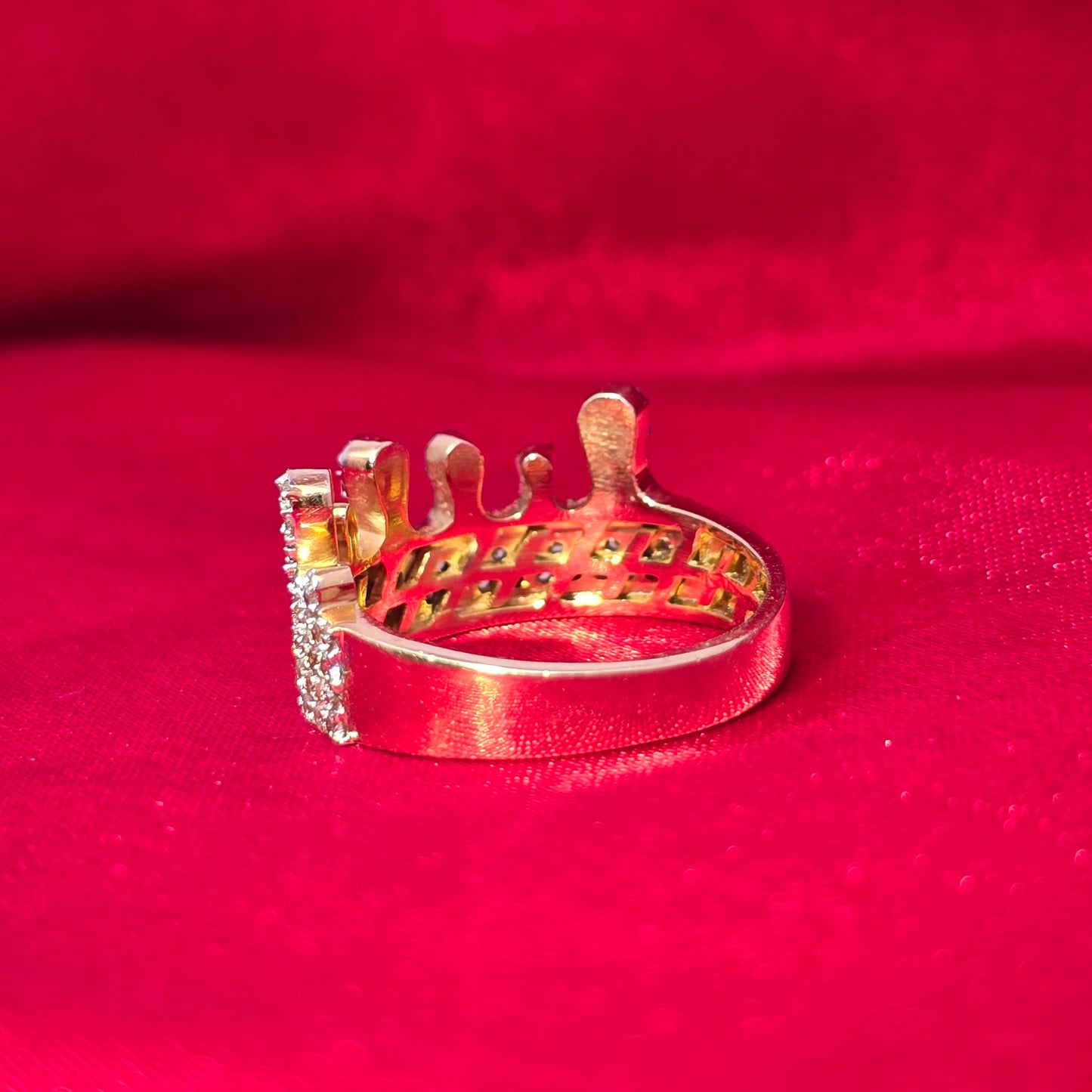 Crown Ring 1.15 ctw Diamond 10K Yellow Gold
