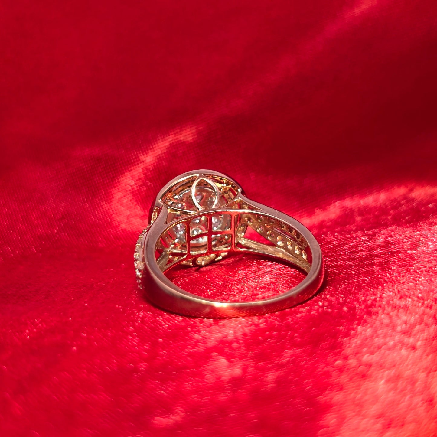 Cluster Ring 0.98 ctw Diamond 10K Yellow Gold