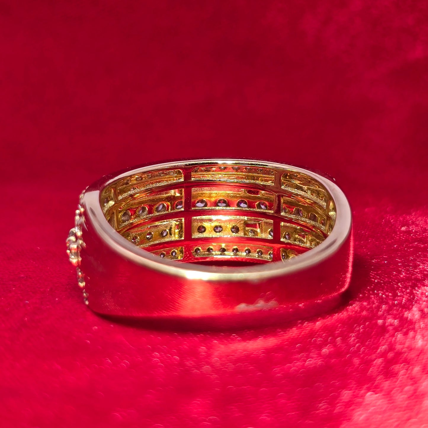 Wedding Band Ring 1.46 ctw Diamond 14K Yellow Gold