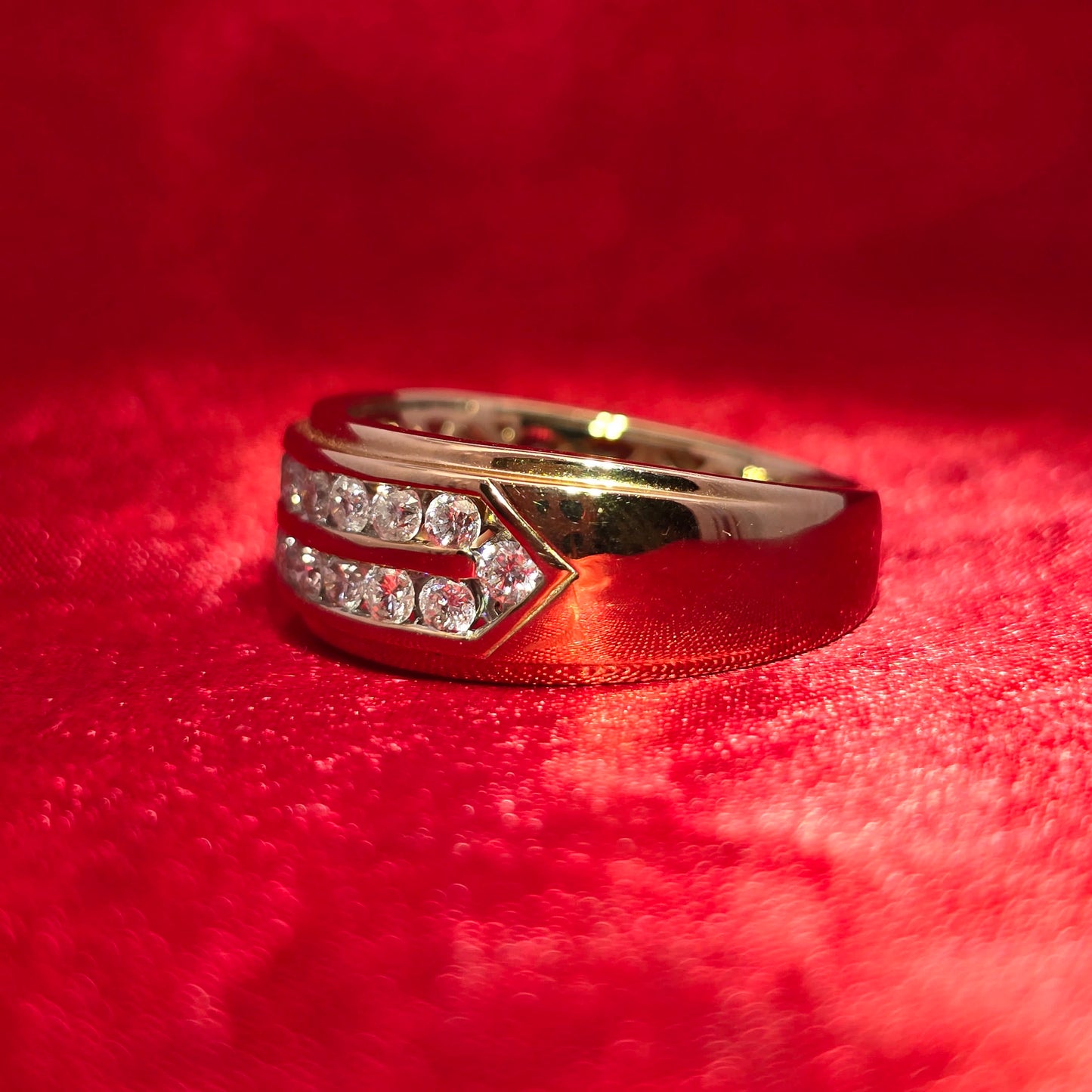 Round Cut Ring 0.90 ctw Diamond 14K Yellow Gold