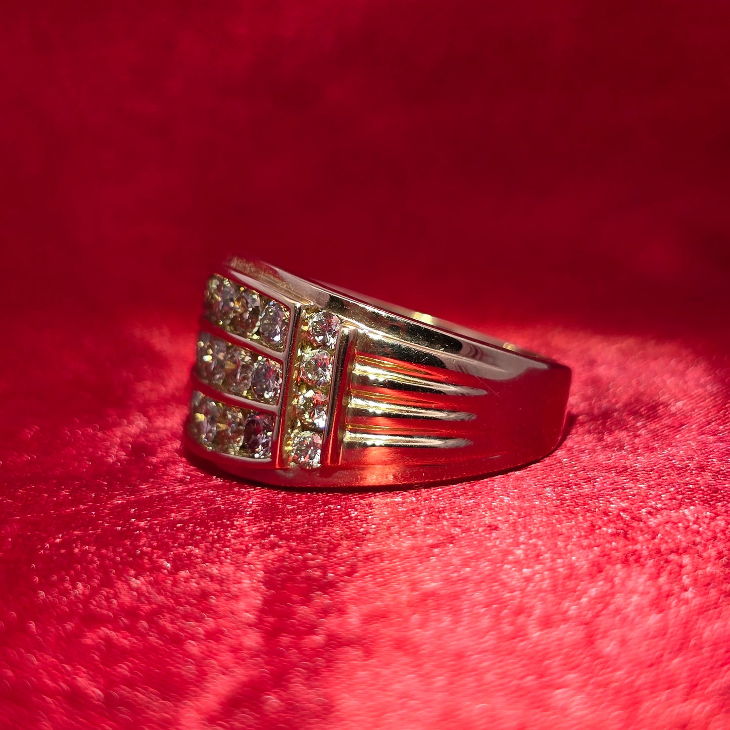 Diamond Round Cut Band Ring 2.04 ctw 14K Yellow Gold