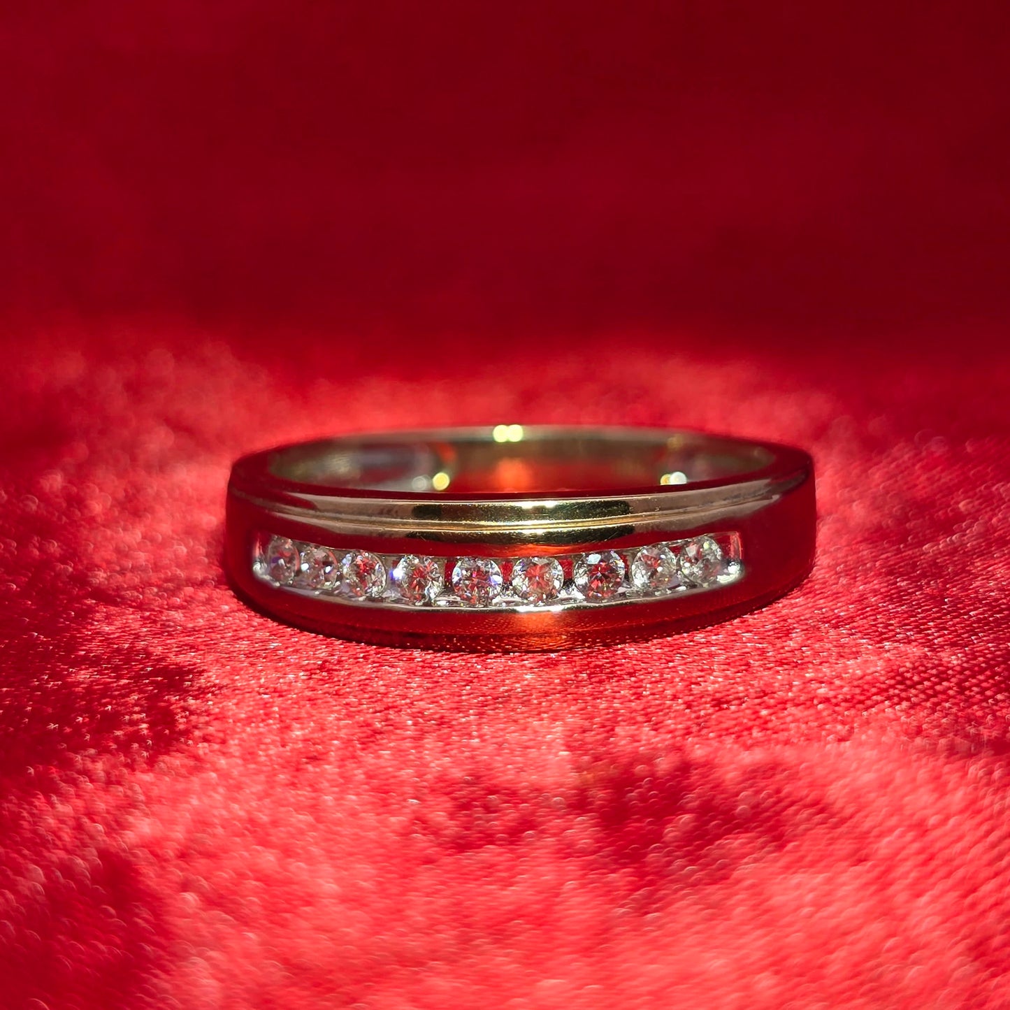 Wedding Band Ring 0.20 ctw Diamond 10K Yellow Gold