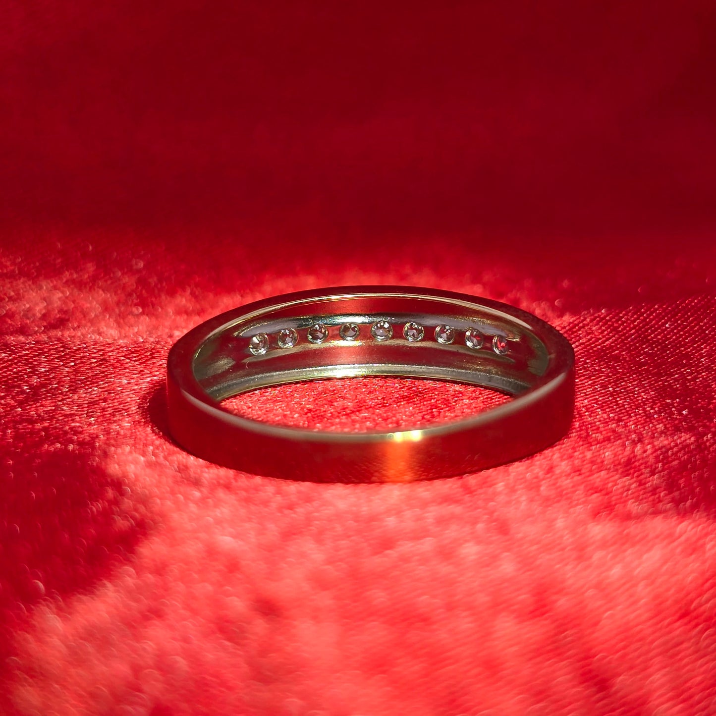 Wedding Band Ring 0.20 ctw Diamond 10K Yellow Gold