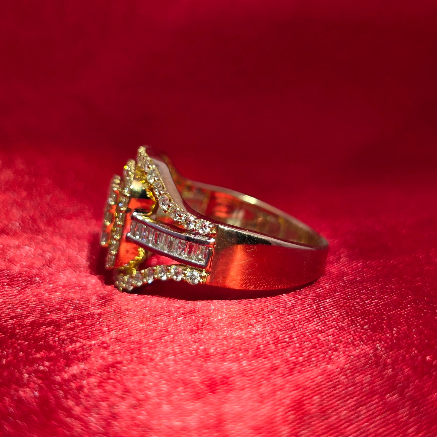 Princess Cut Ring 1.20 ctw Diamond 14K Yellow Gold