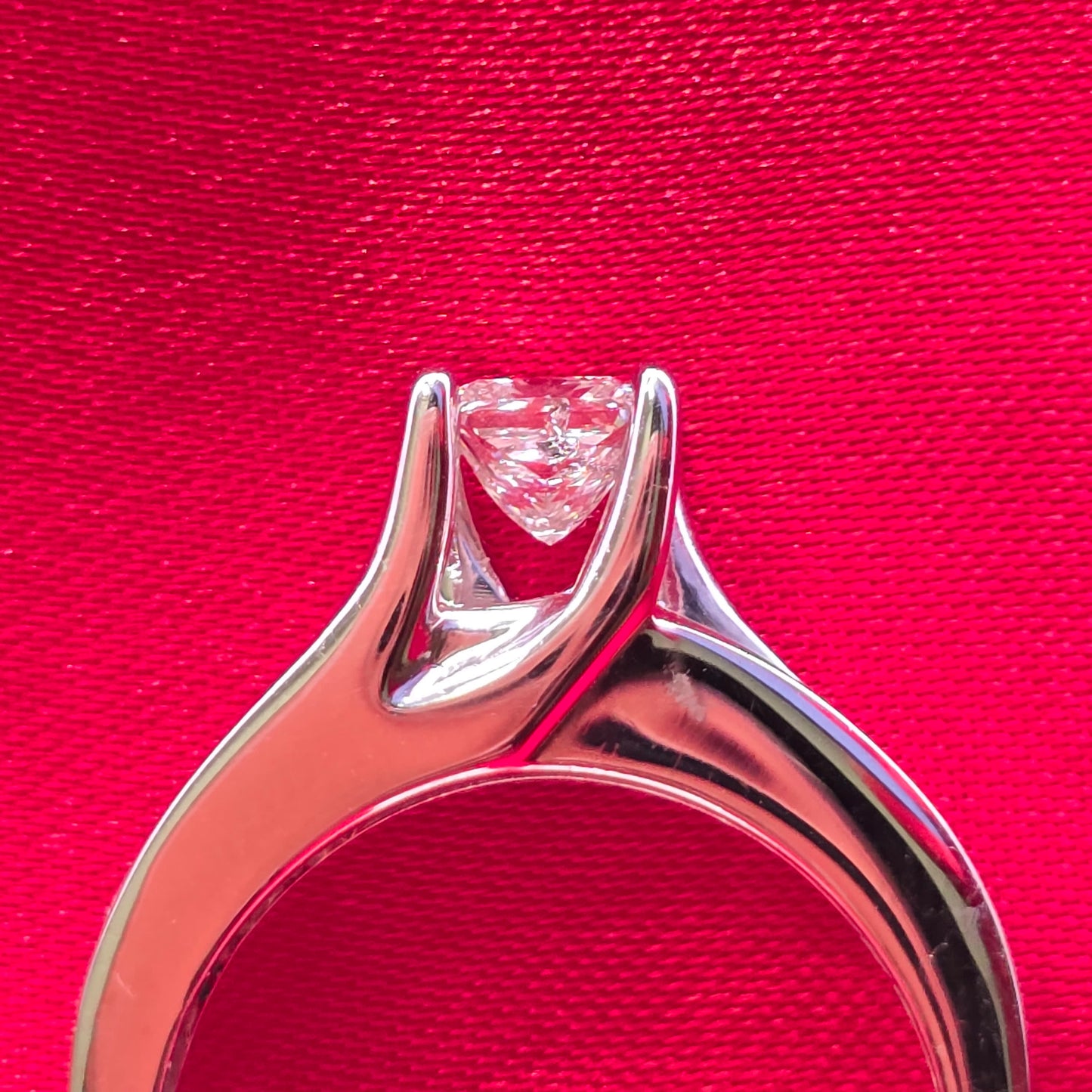 Engagement Ring 1.47 ctw Diamond 14K White Gold