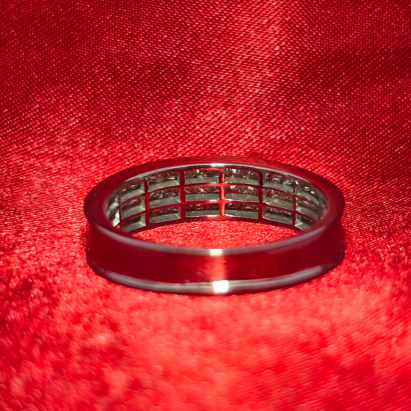 Square Cut Wedding Ring 1.50 ctw Diamond 10K White Gold