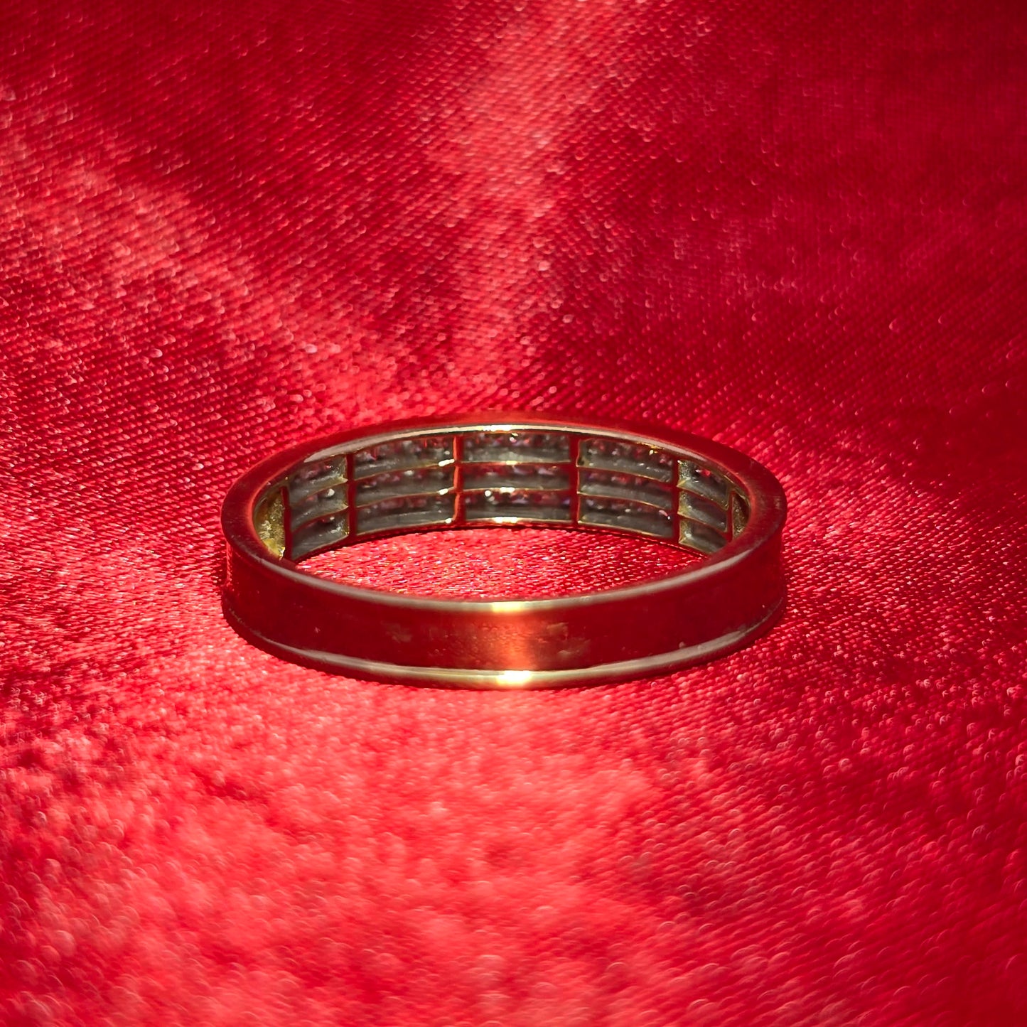 Square Cut Wedding Ring 1.50 ctw Diamond 10K White Gold