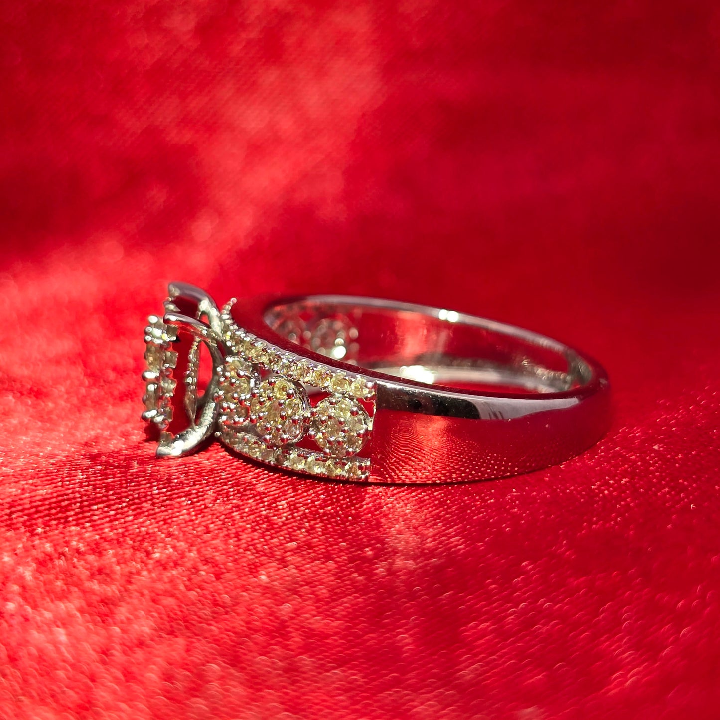 Quad Princess-Cut Ring Diamond 1.00 ctw 10K White Gold